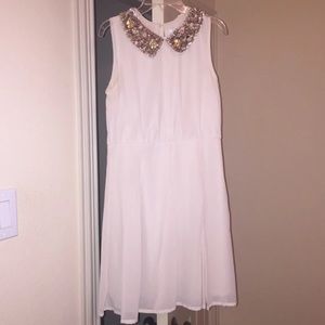 PINKY Cream Peter Pan Collar Dress